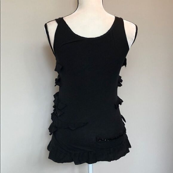 Jcrew black ruffle and sequins tank size XS - Picture 4 of 5